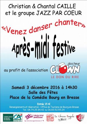 Après-midi dansante le 3 décembre 2016 à Bourg en Bresse