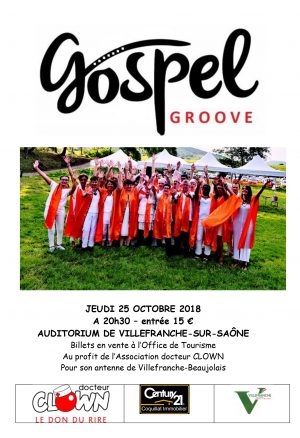 Concert Gospel Auditorium de Villefranche sur Saône le 25 octobre 2018