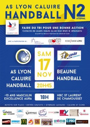 AS Lyon Calure Handball samedi 17 novembre 2018