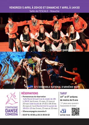 Danses folkloriques à Veauche les 5 et 7 avril 2019